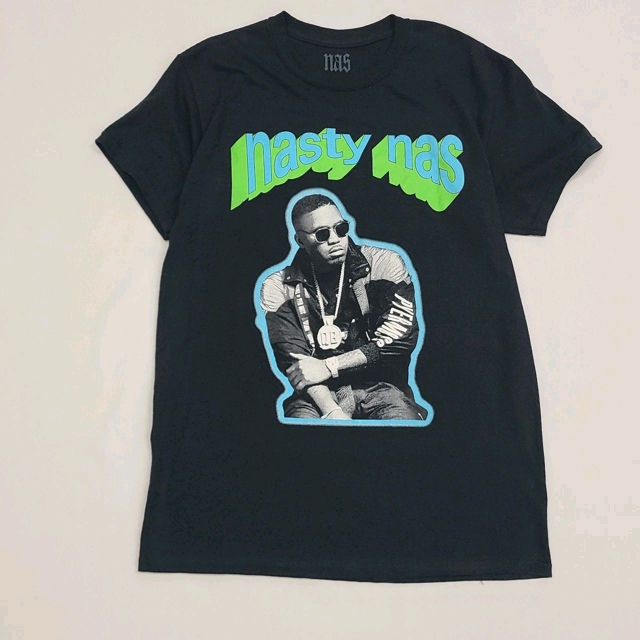 Nasty Nas Mens Medium Black Shirt Rap 90s Hip Hop Tour Merch Illmatic Vintage